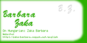 barbara zaka business card